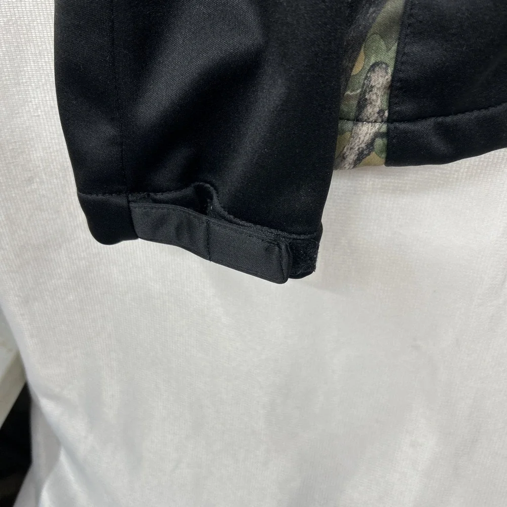 Trail Crest Black Camo Accents Full Zip Men's Large Jacket Fleece Lined Outdoors